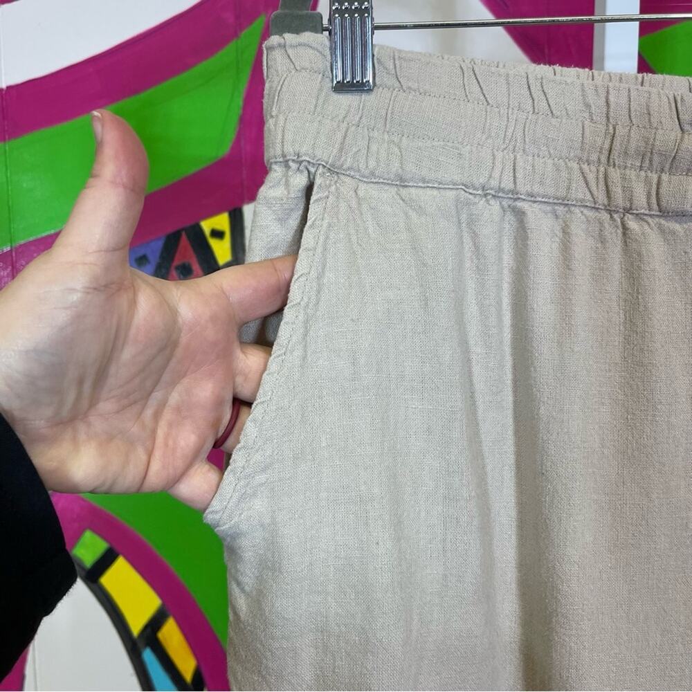 Naturals Denim & Co. Linen Blend Pants. Tan. Size LP. Excellent condition! - Picture 2 of 5